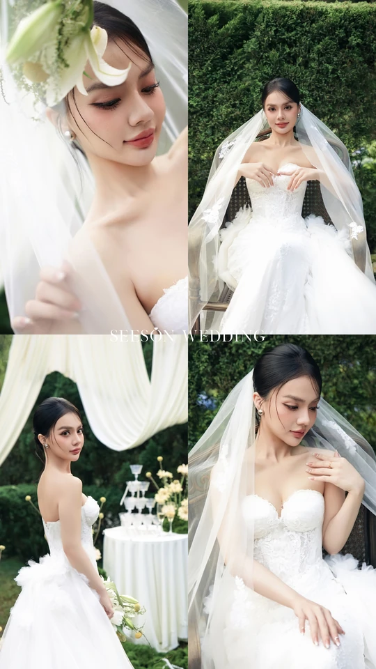 Ảnh cưới Vườn xanh & voan dài tại Phim trường Vũ Garden, TP.HCM — Nguyên & Linh — Vũ Garden, SeesonWedding (ảnh 4/29)
