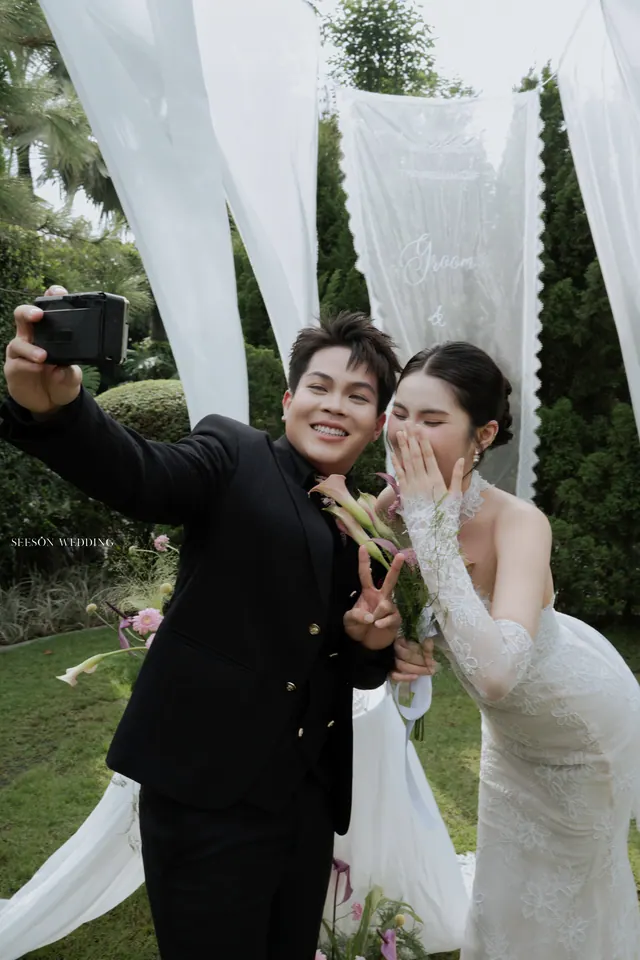 Ảnh cưới Vườn xanh, voan treo & hoa calla tại Phim trường sân vườn, TP.HCM — Ngọc Quỳnh — Khu Vườn Voan Trắng, SeesonWedding (ảnh 8/10)